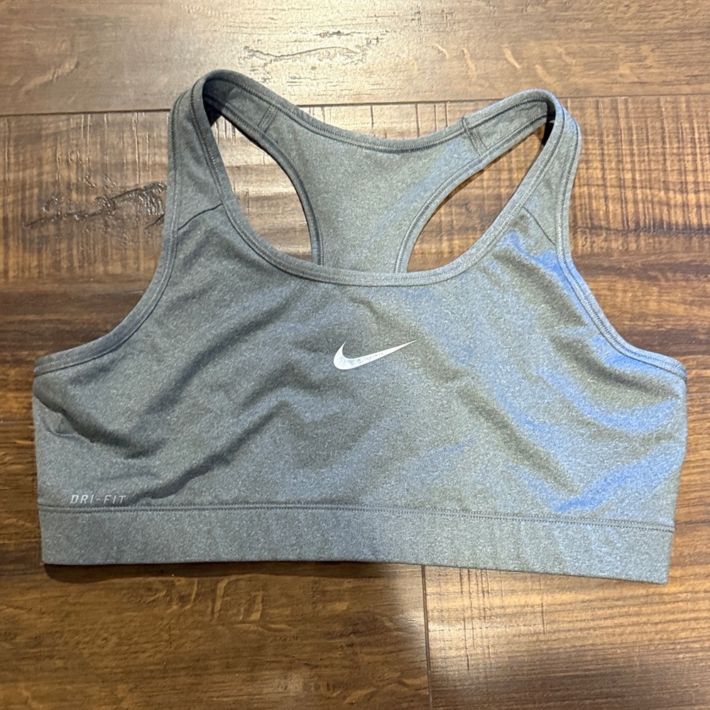 Nike Women's Dri-FIT Gray Sports Bra